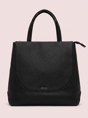 NWT Matt & Nat Black Vegan Leather Bag with Top Handles​